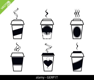 Vektor-Illustration von Kaffee Pappbecher Stock Vektor