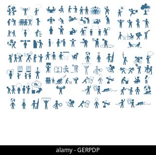 Vektor-Illustration eines Geschäftsleute Figuren Sets Stock Vektor