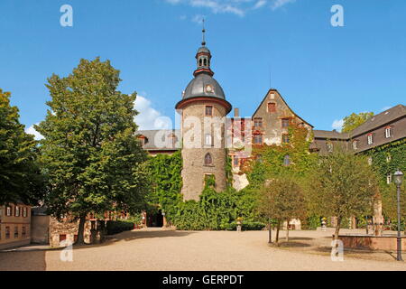 Geographie / Reisen, Deutschland, Hessen, Laubach, Schloss, Innenhof, Stockfoto