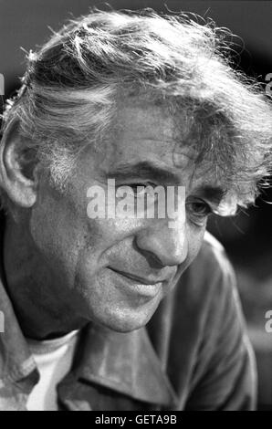 Leonard Bernstein. Porträt des amerikanischen Komponisten von Marion S. Trikosko Stockfoto