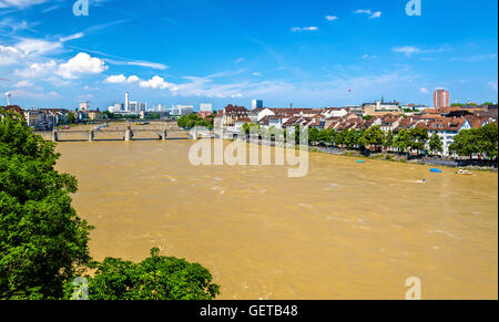 Der Rhein in Basel, Schweiz Stockfoto