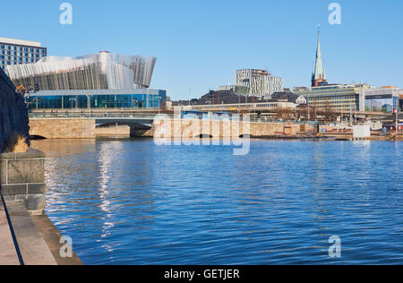 Stockholmer Skyline mit Stockholm Waterfront Congress Center, Schweden, Skandinavien Stockfoto