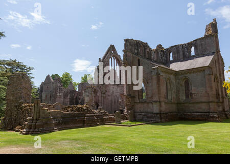 Dryburgh Abbey, Dryburgh, Scottish Borders, Schottland. Stockfoto