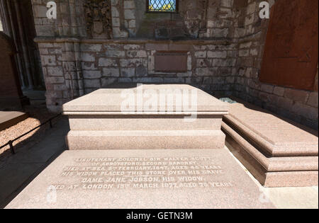 Sir Walter Scott Grab in Dryburgh, Scottish Borders, Dryburgh Abbey, Schottland. Stockfoto