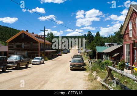 Gold Hill, Colorado, ist eine ehemalige Goldminen-Gemeinschaft aus dem von der Mitte zu spät-der 1800er. Die Volkszählung 2010: 230 Stockfoto