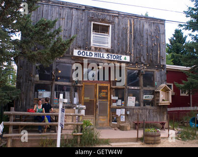 Gold Hill, Colorado, ist eine ehemalige Goldminen-Gemeinschaft aus dem von der Mitte zu spät-der 1800er. Die Volkszählung 2010: 230 Stockfoto