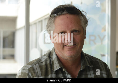 Andy Allison ist ein Entwickler leitet eine dauerhaft günstige Wohnprojekt für Künstler in Boulder an Land, die jetzt durch ein "Gentleman" Club verwendet. Stockfoto