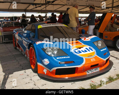 2016 Goodwood Festival of Speed UK - Rennwagen von McLaren F1 GTR Stockfoto