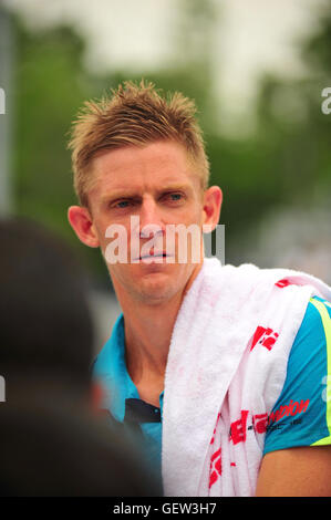 Die Südafrikanische tennis player Kevin Anderson an den 2016 Rogers Cup statt in der Toronto Aviva Center in Kanada. Stockfoto