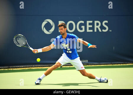 Novak Djokovic, der an den 2016 Toronto öffnen Stockfoto