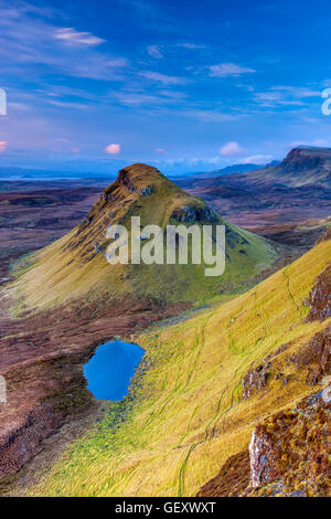 Ein Blick vom Bioda Buidhe über Loch Cleat in Richtung Klampe. Stockfoto