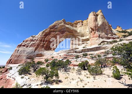 Geographie / Reisen, USA, Arizona, White Mesa Arch, Navajo-Reservat in der Nähe von Tuba City Stockfoto