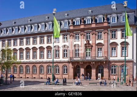 Geographie / Reisen, Deutschland, Baden-Württemberg, gesehen vom Kornmarkt, Heidelberg, Neckar, Kurpfalz, Rathaus Stockfoto