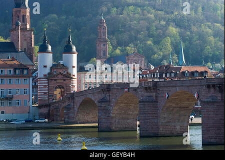 Alte Brücke, Heidelberg Stockfoto