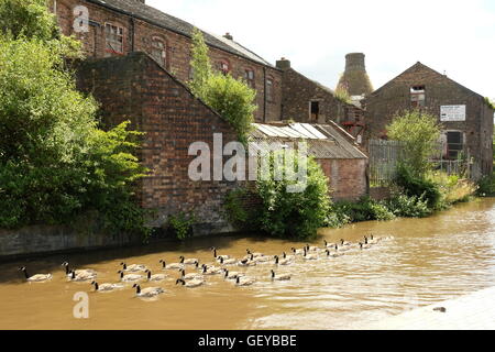 Trent und Mersey Kanal, Middleport Stockfoto