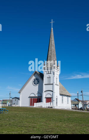 Alaska, Seward-Halbinsel, Nome, Amboss Stadtplatz. Historische alte St. Joseph Hall, c. 1901. Stockfoto