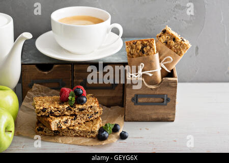 Mittagessen für Büro oder Schule Müsliriegel gehen Stockfoto