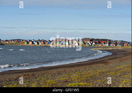 Geographie / Reisen, Grönland, Qeqertarsuaq, Stadtbild, Westküste, Stockfoto