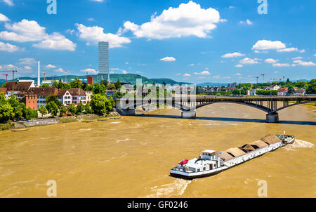 Der Rhein in Basel, Schweiz Stockfoto