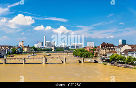 Der Rhein in Basel, Schweiz Stockfoto