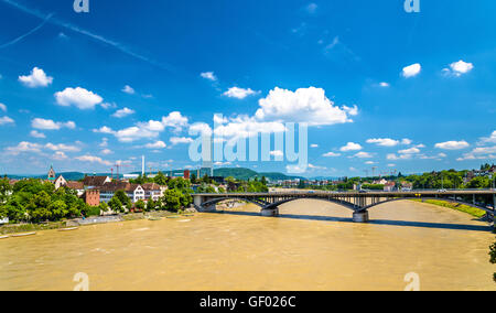 Der Rhein in Basel, Schweiz Stockfoto