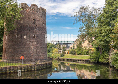 Norwich Kuh Turm Fluss Wensum norfolk England England Stockfoto