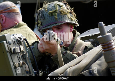 Re-enactment auf der Sieg, Cosby Leicestershire Stockfoto