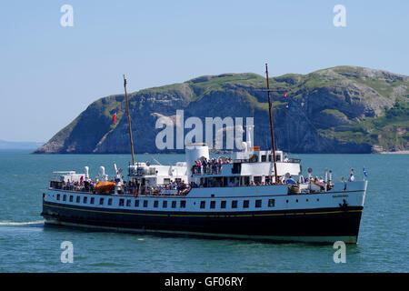 MV Balmoral in Llandudno, Stockfoto