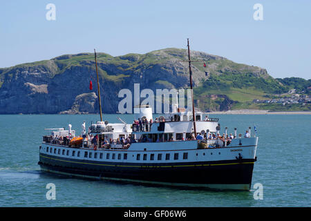 MV Balmoral in Llandudno, Stockfoto