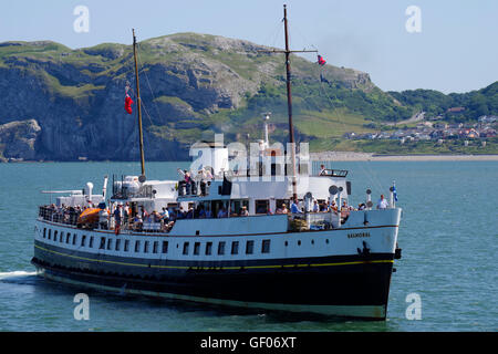 MV Balmoral in Llandudno, Stockfoto