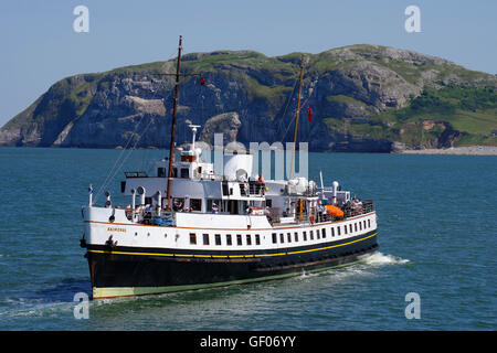 MV Balmoral in Llandudno, Stockfoto