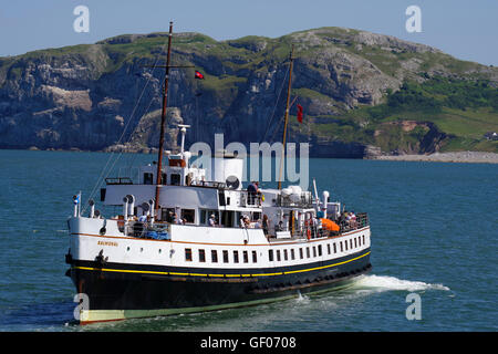 MV Balmoral in Llandudno, Stockfoto