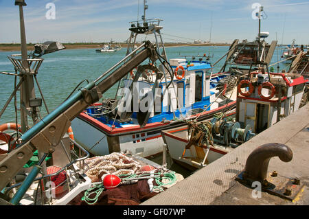 Angeln Port, Punta Umbria, Huelva Provinz, Region von Andalusien, Spanien, Europa Stockfoto