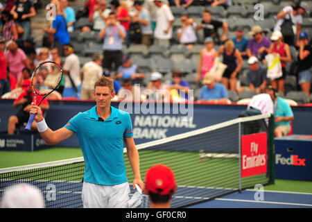 Die Südafrikanische tennis player Kevin Anderson an den 2016 Rogers Cup statt in der Toronto Aviva Center in Kanada. Stockfoto