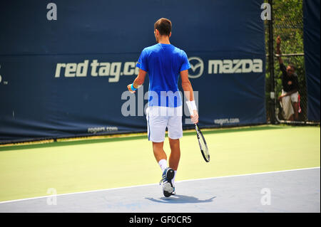 Novak Djokovic, der an den 2016 Toronto öffnen Stockfoto