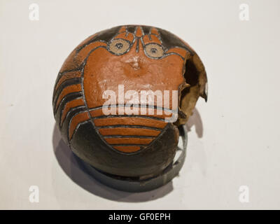 Artefakt im Museo Didactico Antonini in der Nazca-Stadt ausgestellt. Stockfoto