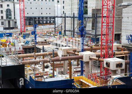 Bauarbeiten auf der Flotte Gebäude in Farringdon Street, London, die den europäischen Hauptsitz von Goldman Sachs werden Stockfoto