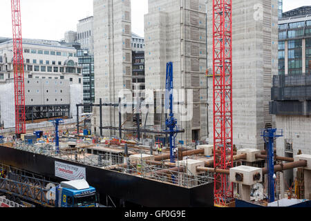 Bauarbeiten auf der Flotte Gebäude in Farringdon Street, London, die den europäischen Hauptsitz von Goldman Sachs werden Stockfoto