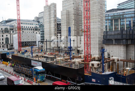 Bauarbeiten auf der Flotte Gebäude in Farringdon Street, London, die den europäischen Hauptsitz von Goldman Sachs werden Stockfoto