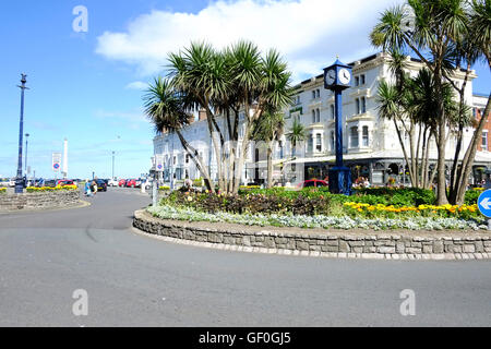 Floral Kreisverkehr, Llandudno Stockfoto