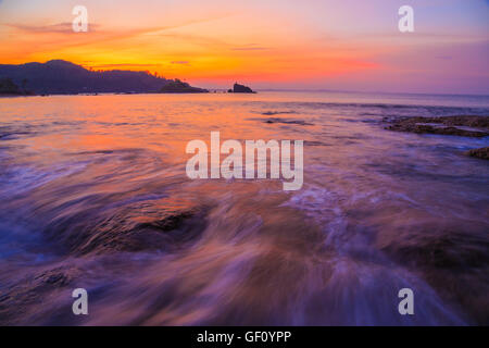 Sonnenaufgang in Gokarna (Indien) Stockfoto