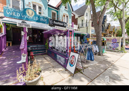 Kensington Avenue und Kensington Market in Toronto, Kanada. Stockfoto