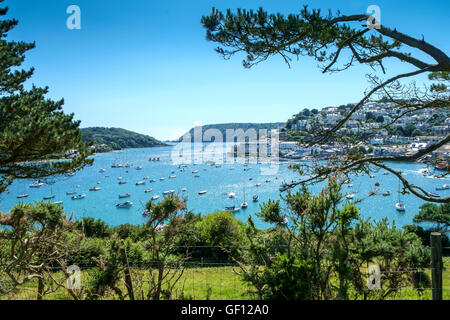 Blick auf Kingsbridge Estuary und Salcombe vom Snapes Point. South Hams, Devon. GROSSBRITANNIEN Stockfoto