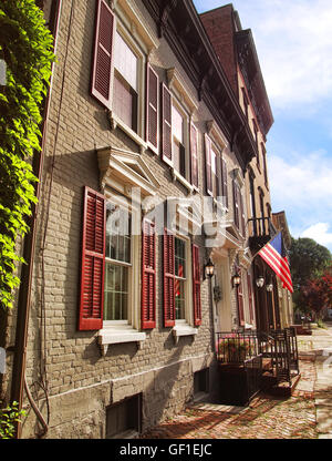 Die Palisade Abschnitt von Schenectady, New Tork am frühen Morgen, im Sommer Stockfoto