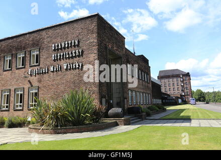 Die Außenseite des deanston Distillery Schottland Juli 2016 Stockfoto