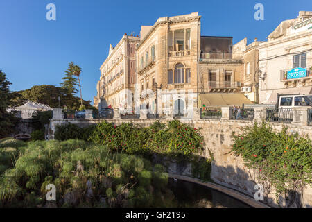 Fonte Aretusa, Syrakus, Sizilien, Italien Stockfoto