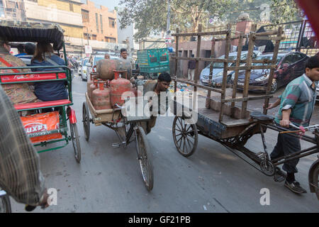 Markt und Bazar Viertel Chandni Chowk, Delhi, Indien Stockfoto