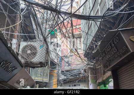 Markt und Bazar Viertel Chandni Chowk, Delhi, Indien Stockfoto
