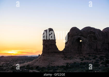 Windows Abschnitt, Arches-Nationalpark, Utah, USA Stockfoto