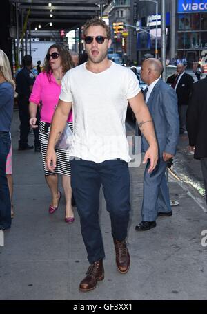 New York, NY, USA. 28. Juli 2016. Jai Courtney unterwegs für Promi-Schnappschüsse - THU, New York, NY 28. Juli 2016. Bildnachweis: Derek Sturm/Everett Collection/Alamy Live-Nachrichten Stockfoto